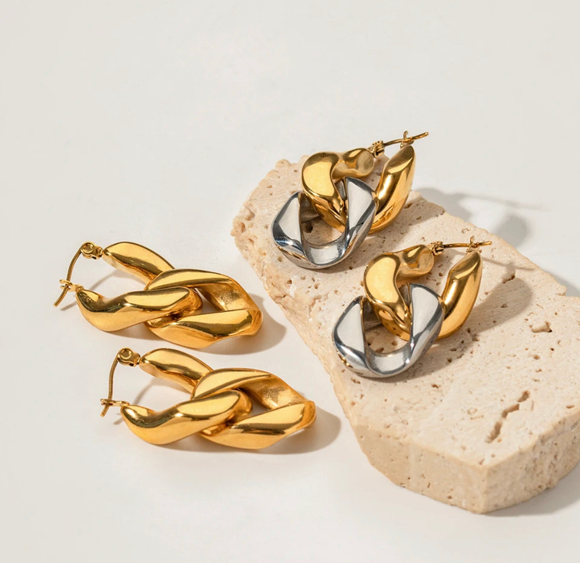 Aretes eslabón