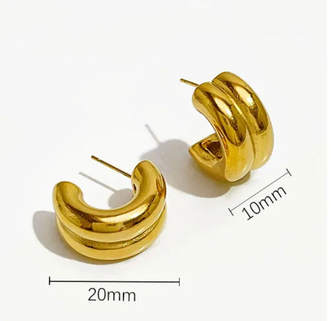 Aretes Duo Hoops