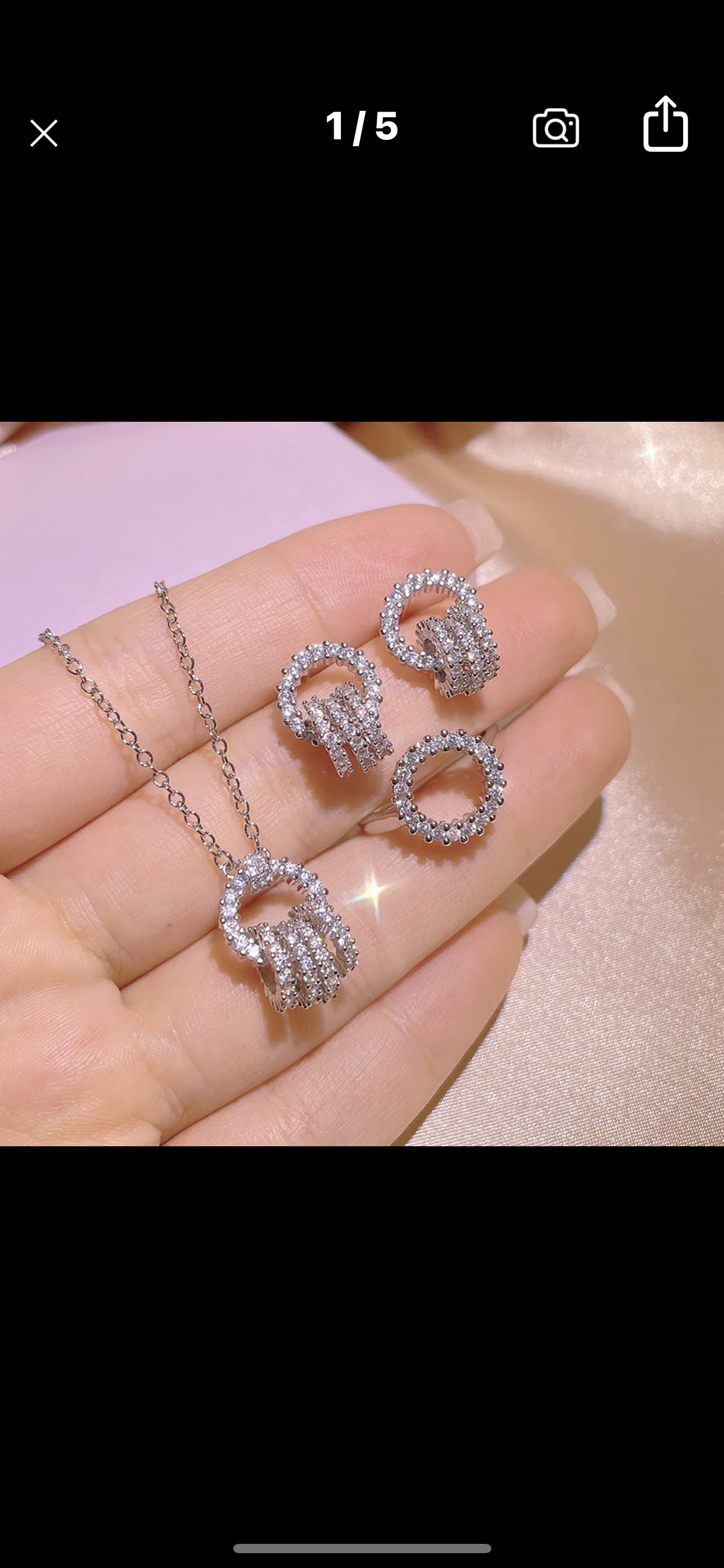 Set Danubio (collar, aretes,anillo ajustable)
