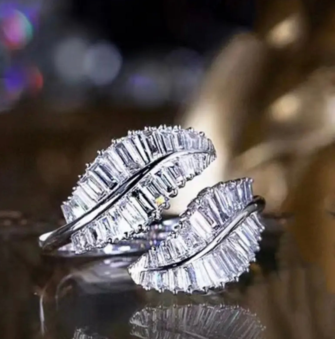 Set Plume (aretes,collar,anillo ajustable)